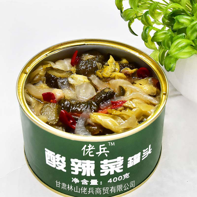 酸辣菜辣味雪菜罐头400g*2罐下饭菜凉菜家庭应急长期储备榨菜