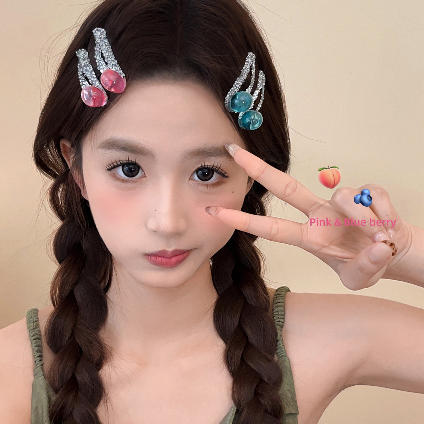 可爱碎钻装饰发夹女小众设计流苏造型发饰头饰百搭款发卡甜美个性