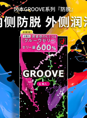 跟着买!日本亚马逊月销4K冈本防脱落裸感GROOVE避孕套爆润安全套