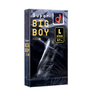 日本冈本本土OKAMOTO马头大号37mm纯黑避孕套贴合柔软安全套12只