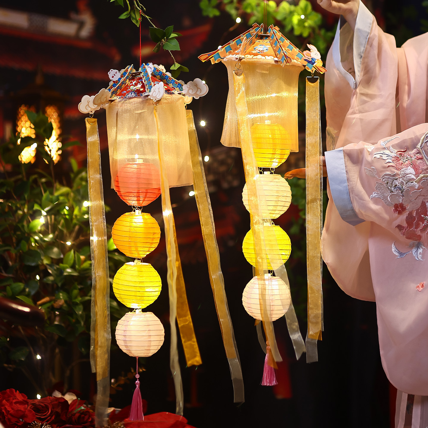 马年春节灯笼儿童手工材料2026新年古风汉服户外手提花灯挂饰