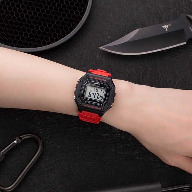 Casio运动小方块防水学生表