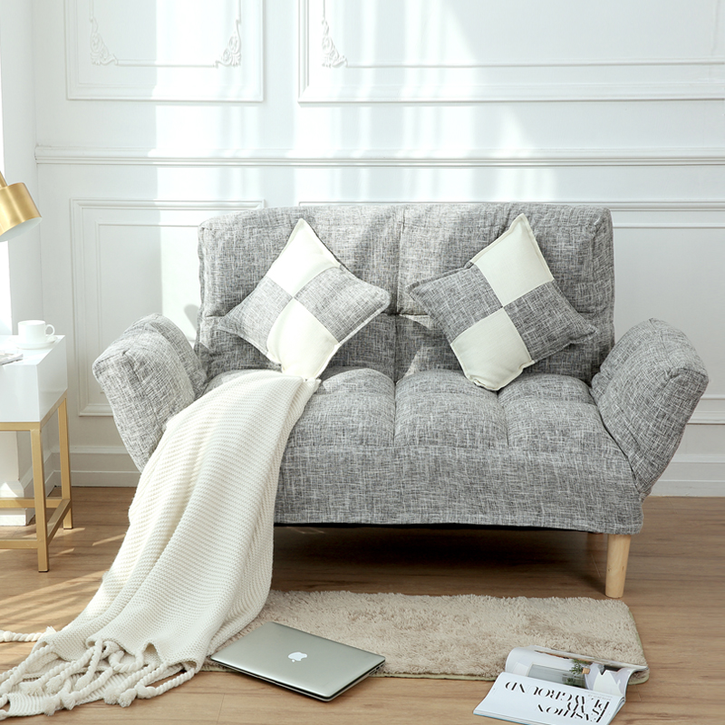 懒人沙发布艺网红贵妃椅单人双人位小户型卧室阳台客厅可折叠躺椅