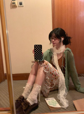 MOWENTI文文婷 小清新碎花拼接半身裙2025年女春设计感花朵A字裙