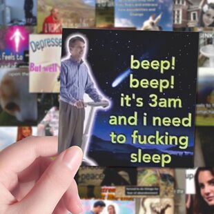 126张古早meme贴纸搞笑趣味ins英语贴画创意手账笔记本桌面防水