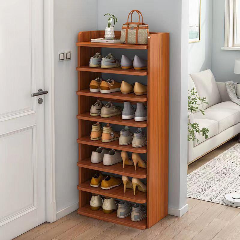 鞋架子多层家用简易仿实木入户门口鞋柜鱼骨经济收纳置物架省空间