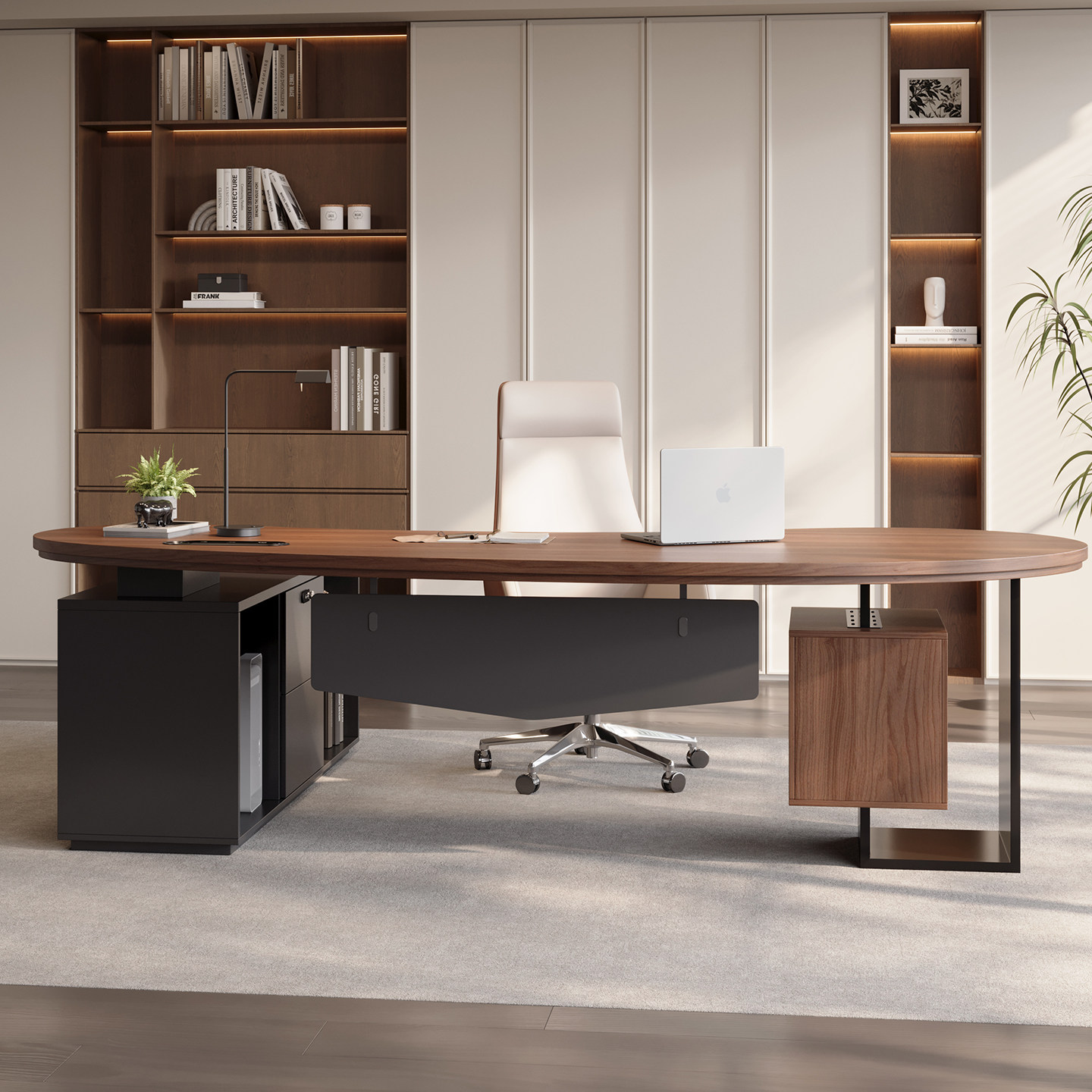 办公桌老板桌办公家具组合简约现代大班台总裁桌子主管经理桌椅子