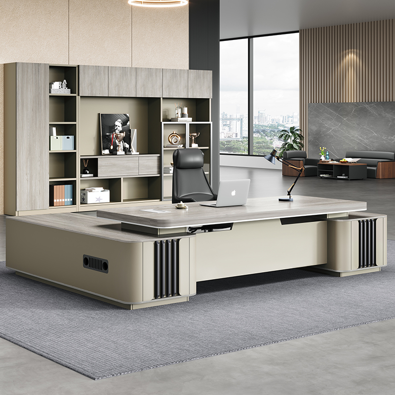 轻奢老板桌椅组合简约现代大班台