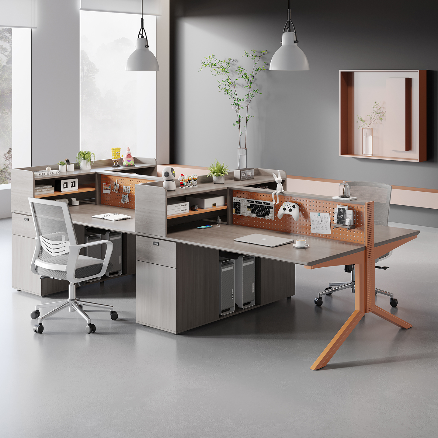 办公桌椅组合简约现代工位