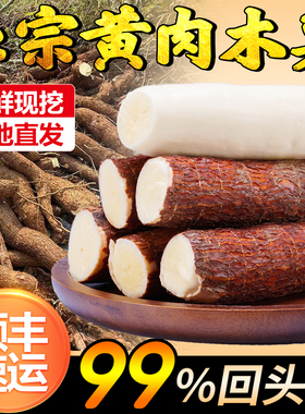 黄心木薯去皮去芯新鲜现挖糯叽叽华南9号广西黄心木薯糖水店同款