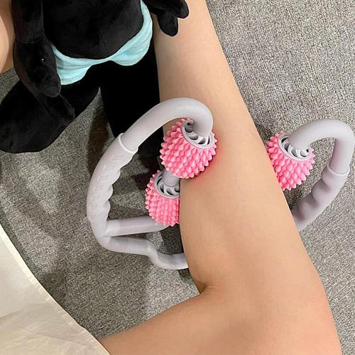 环形夹腿滚轮按摩器瘦腿神器