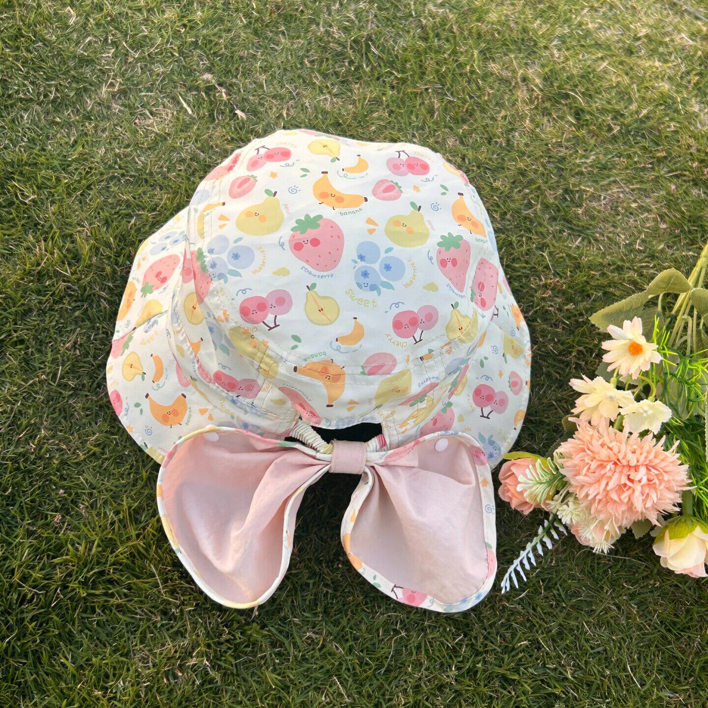 儿童遮阳帽女大帽檐夏季透气防晒防紫外线帽子渔夫帽宝宝户外盆帽