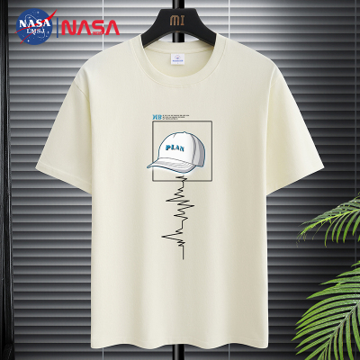 NASA夏季短袖纯棉T恤宽松