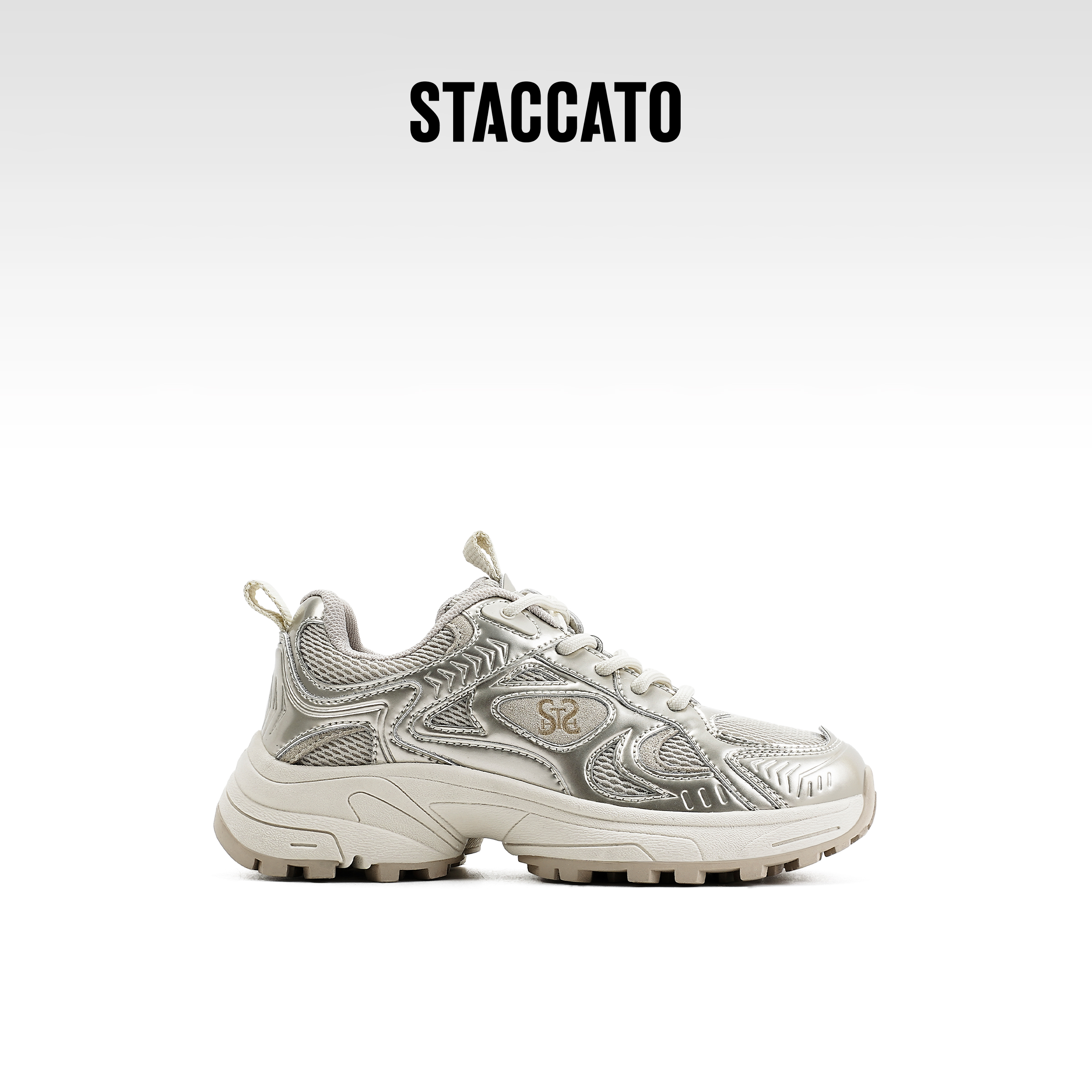 StaccatoKids思加图童鞋2025年秋季新款复古休闲鞋男女大童运动鞋