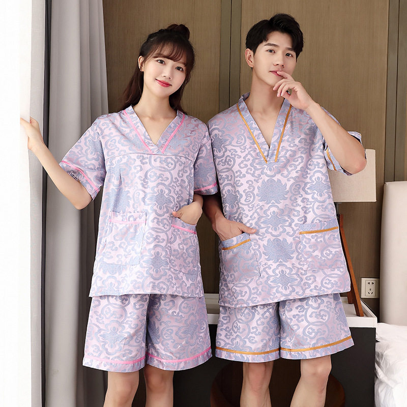 汗蒸服女款男士涤棉吸汗浴服桑拿服大码汉蒸衣服情侣套装加肥加大