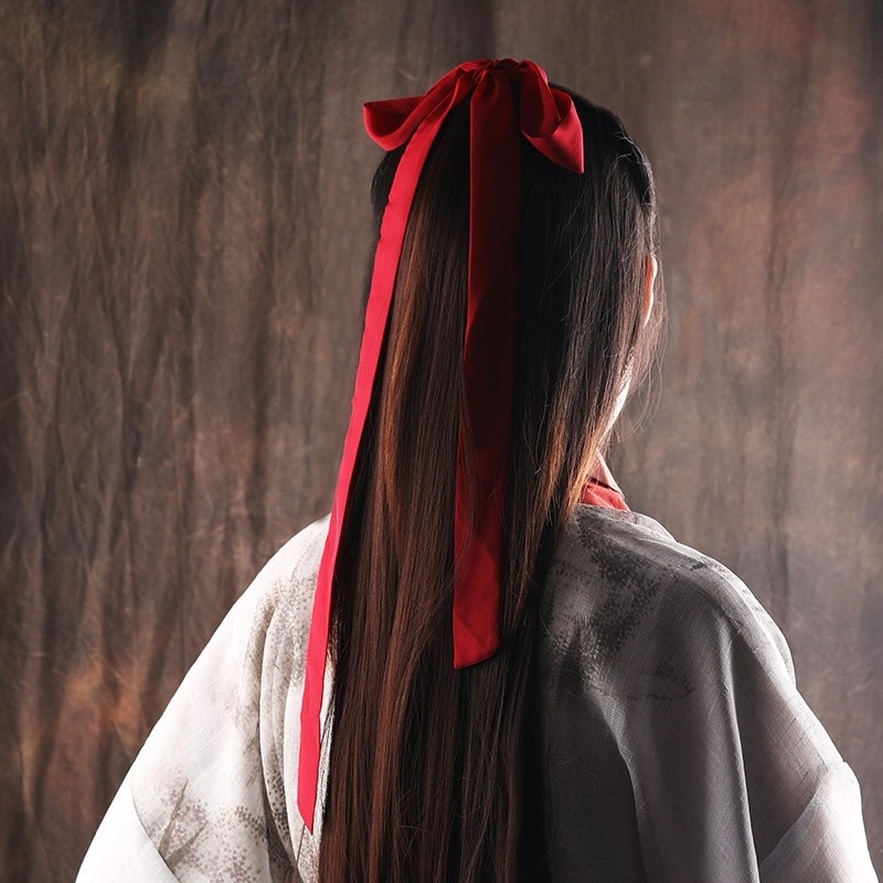 发带古风少女纯色雪纺飘带条形小女孩扎辫子绑带古装配饰汉服发饰
