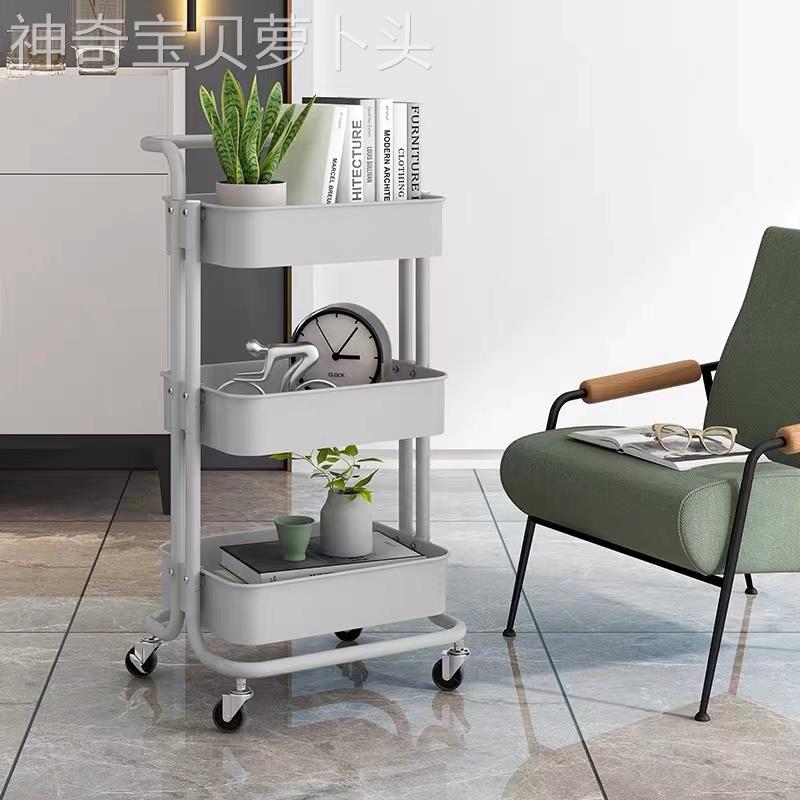 美发手推美容产品层工车具车移带轮子置物架客厅收NKX纳架文件置