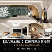 维几黄全设计仁恒蒋家浜售楼处设计效果图PPT设计方案文本