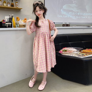 女生夏季 夏天洋气夏新ins风百搭气质 裙子连衣裙韩版 韩系萌娃新款