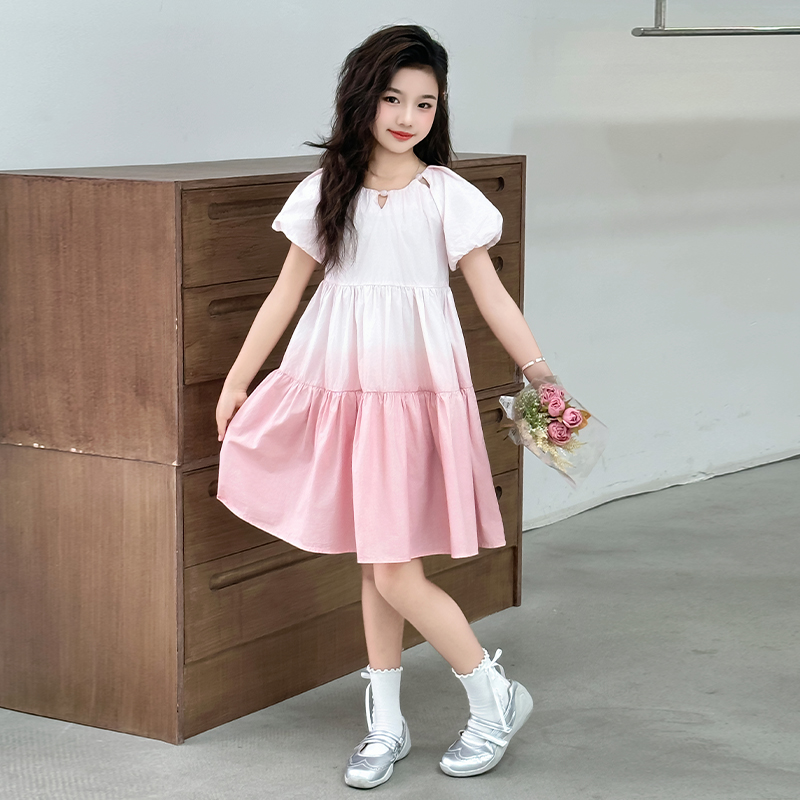儿童夏装女连衣裙淑女夏季潮宝大儿童舒服2025甜美高级感穿搭炸街