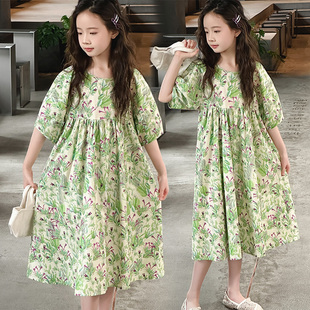 超好看网红时尚 女童夏装 夏款 薄款 夏潮女孩搭配ins风 连衣裙韩版