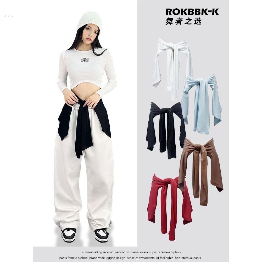 腰封裙叠穿高级感屁帘爵士舞屁帘高街小方巾女夏头巾丝巾百搭配饰