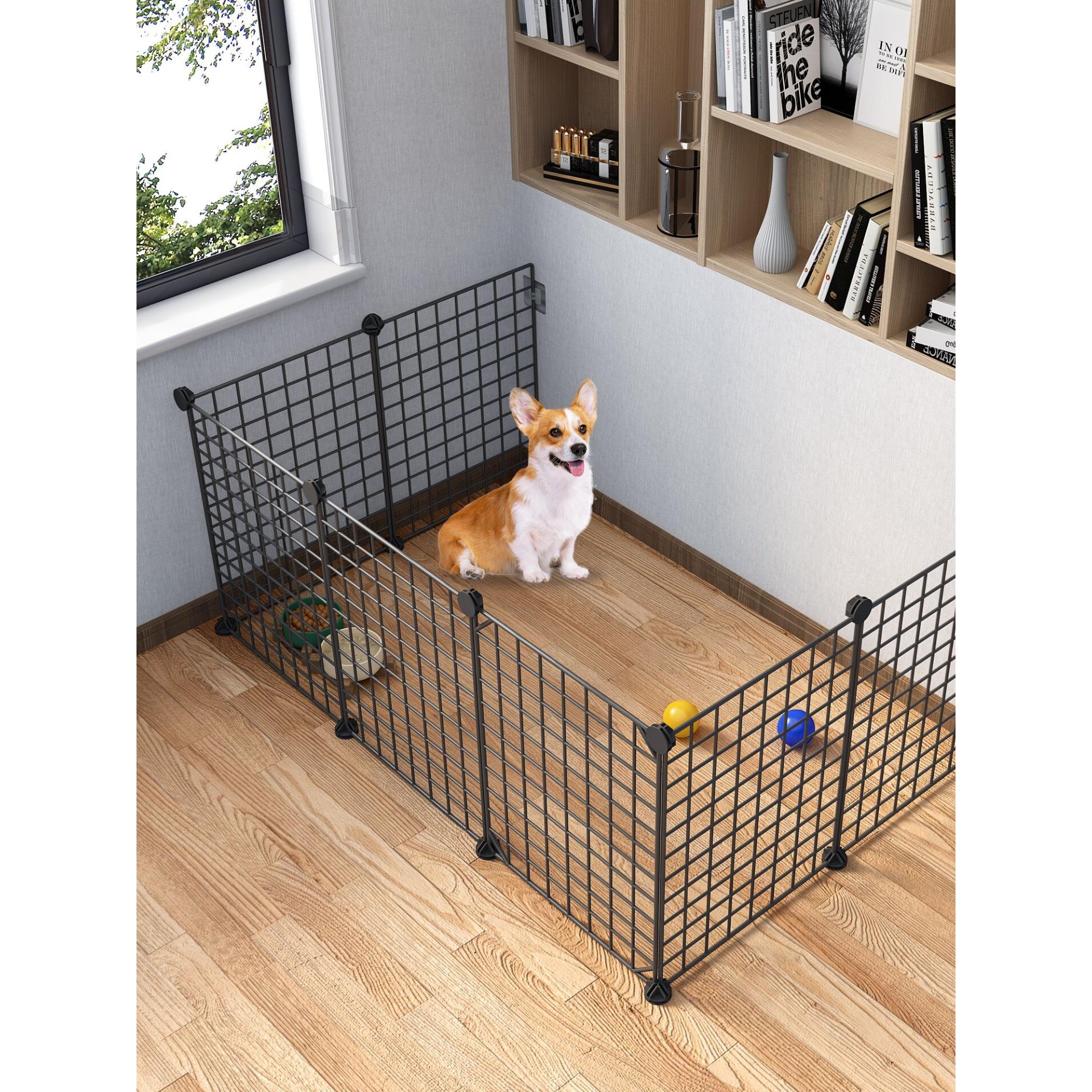 u型宠物围栏小狗狗笼子室内猫咪专用挡板可拆卸兔栅栏门L自由组合