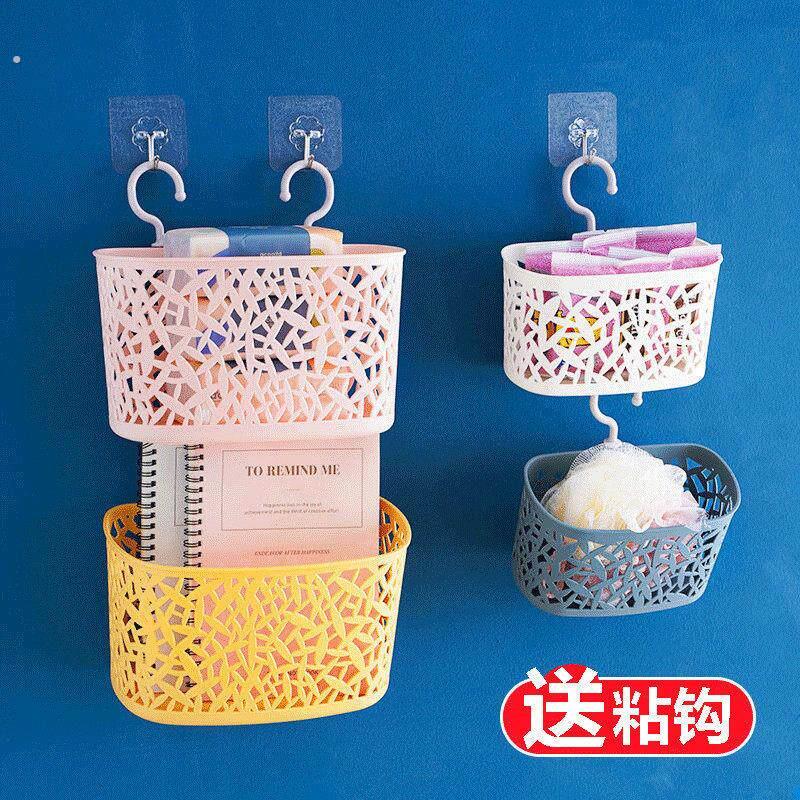 挂蓝可挂式收纳篮家用塑料厨房浴室框卫生间壁挂置物洗澡筐小篮子