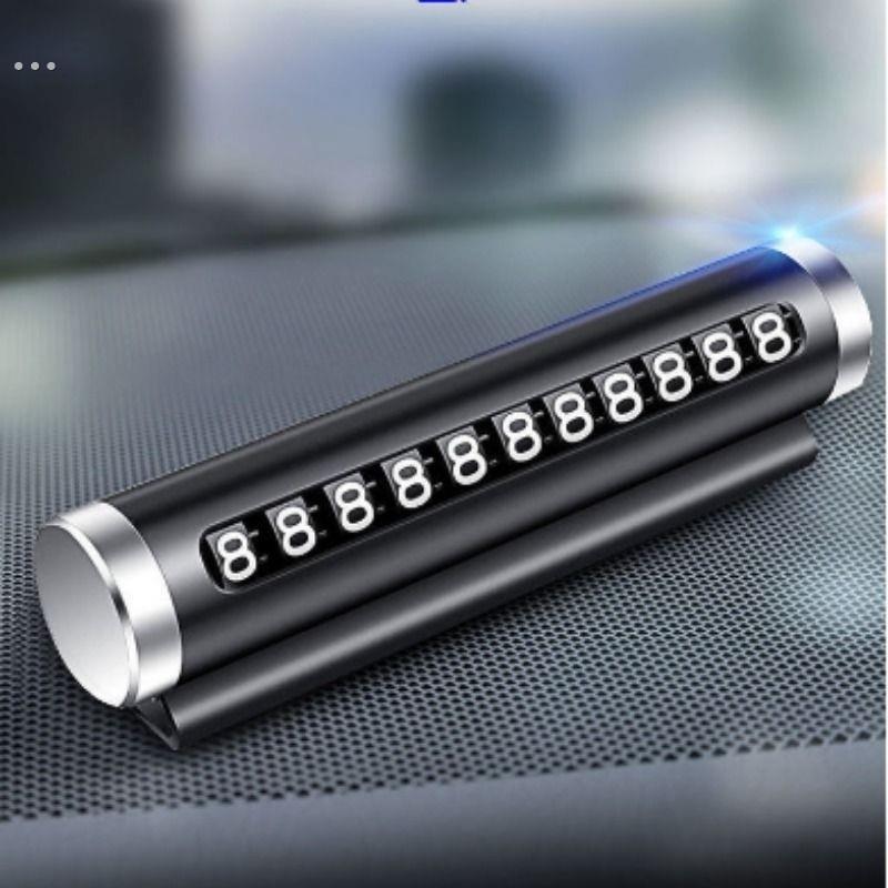 汽车用车载临时停车号码牌滚轮挪车电话卡高档车标移车电话号码牌