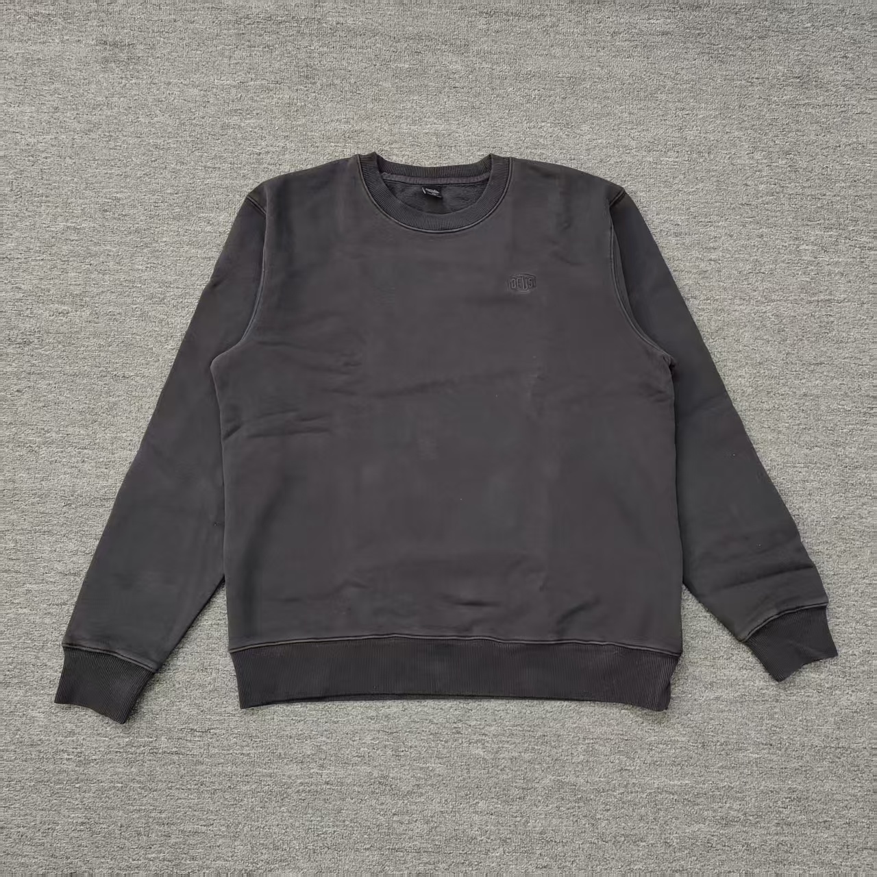 DEUS EX MACHINE 黑色圆领卫衣 基础款 机车 潮流