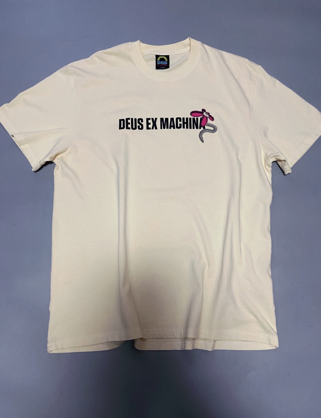 DEUS EX MACHINE短袖T恤复古字母印花纯棉圆领百搭