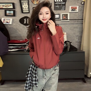 宽松气质夹克好看上衣潮 连帽短外套女2025春秋新款 高级感时尚 韩版