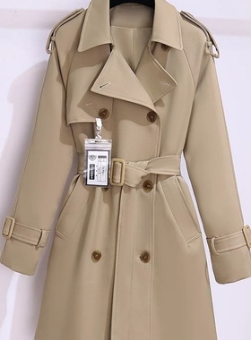 风衣女款2025新款春秋季小个子高级感中长款收腰气质今年流行外套