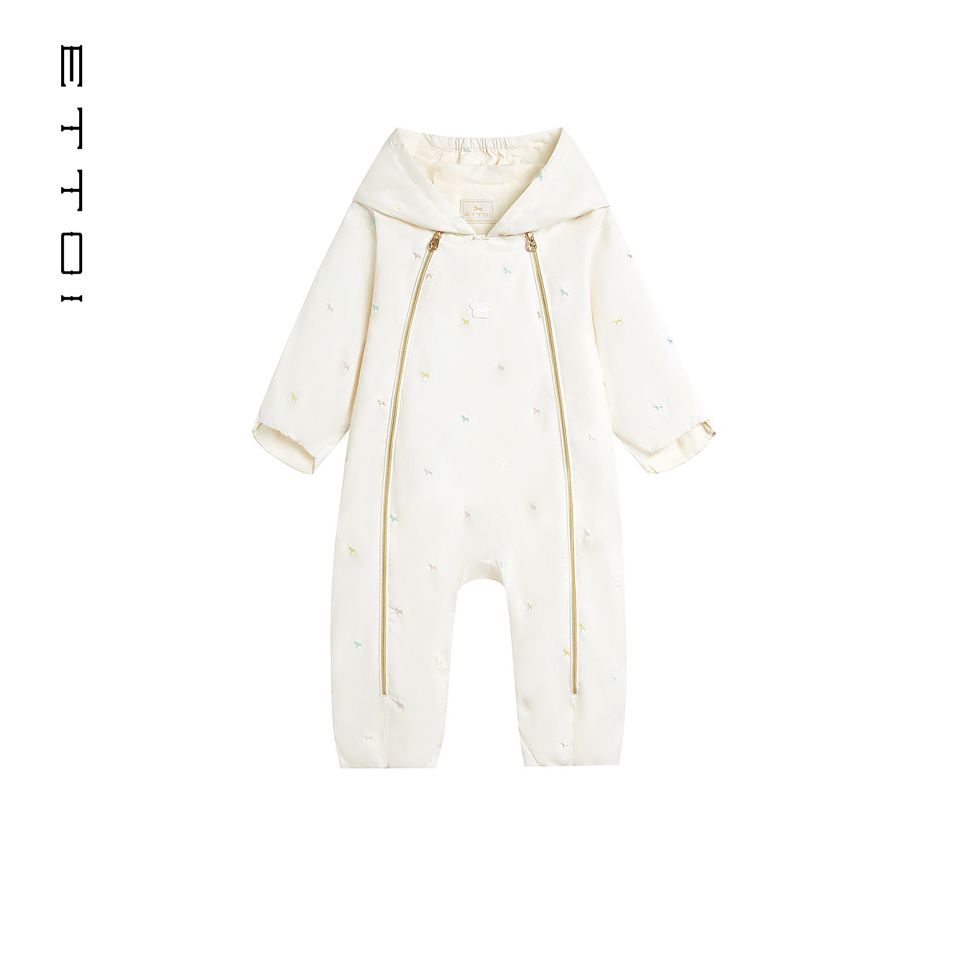 朗姿童装/ETTOI爱多娃男女童连身衣婴儿连帽包屁爬服2026春季新款