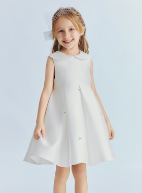 朗姿童装/ETTOI爱多娃女童无袖娃娃领公主风连衣裙2026年夏季新款