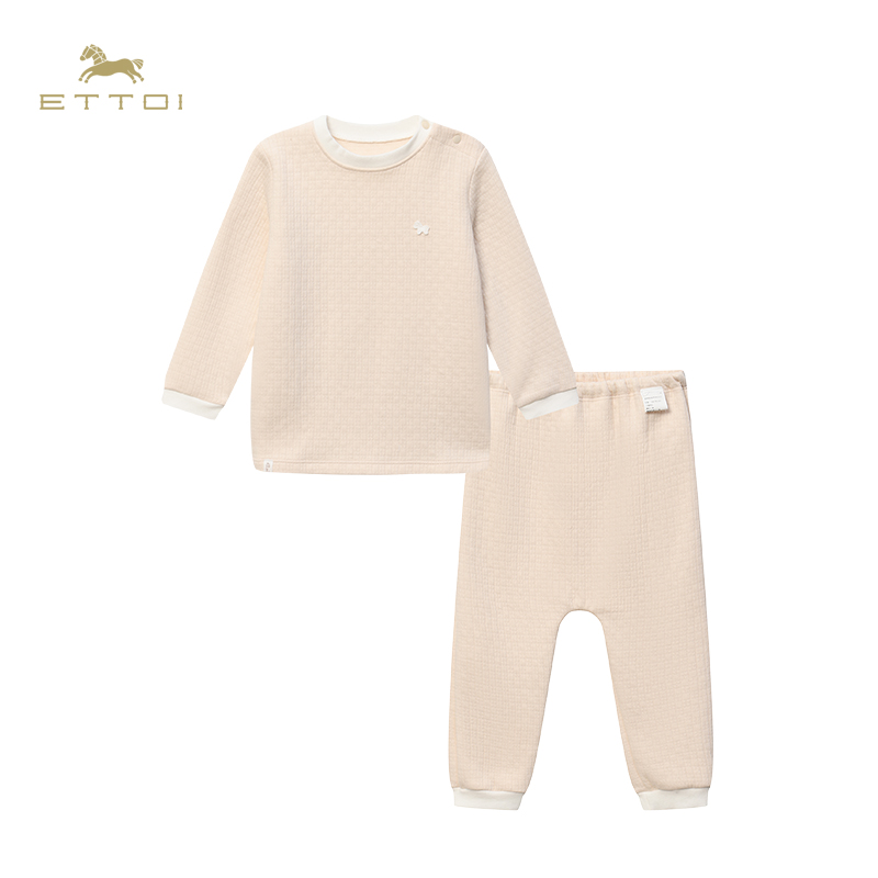 【朗姿集团】ETTOI爱多娃儿童秋衣秋裤家居服套装新款宝宝内衣舒