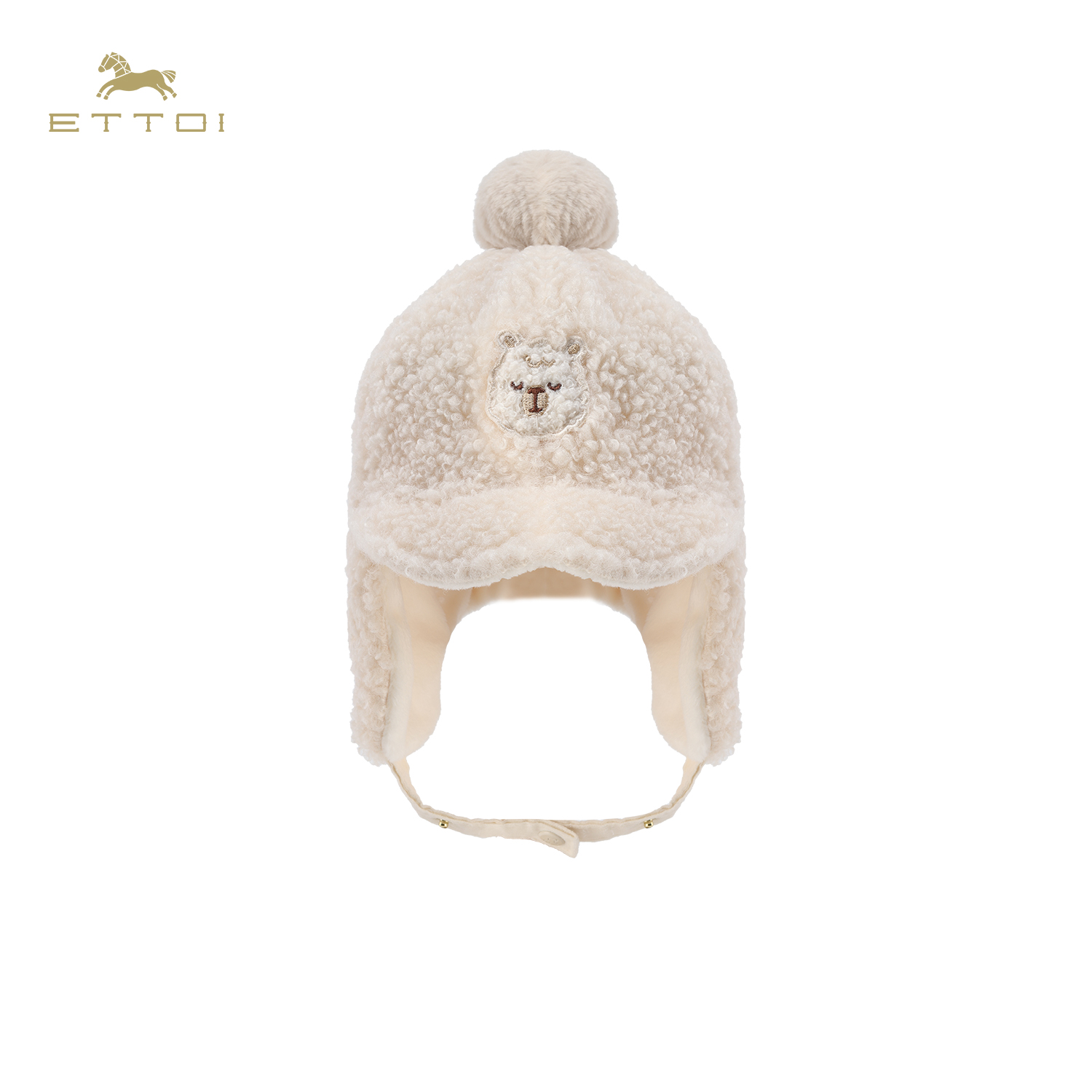 【朗姿集团】ETTOI爱多娃宝宝毛绒帽子冬季新款加厚加绒护耳男女