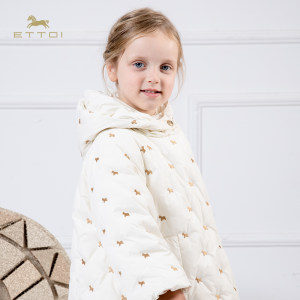 朗姿童装/ETTOI爱多娃儿童中长羽绒服男女童百搭面包服冬季新款