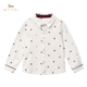 上衣百搭秋季 英伦印花长袖 ETTOI爱多娃儿童衬衫 新款 100纯棉