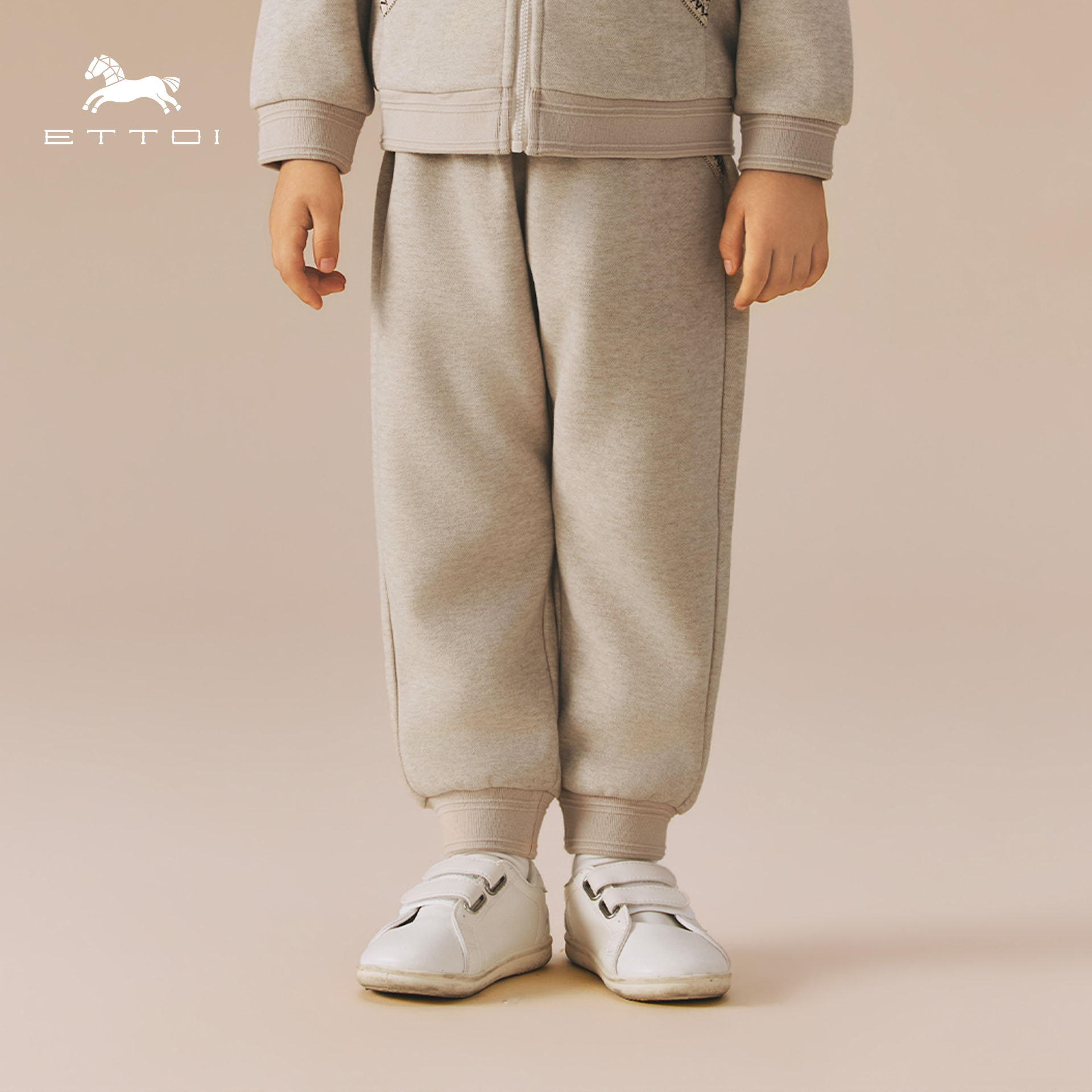 【热销新品】朗姿童装/ETTOI爱多娃26年秋新长裤男童运动束脚卫裤