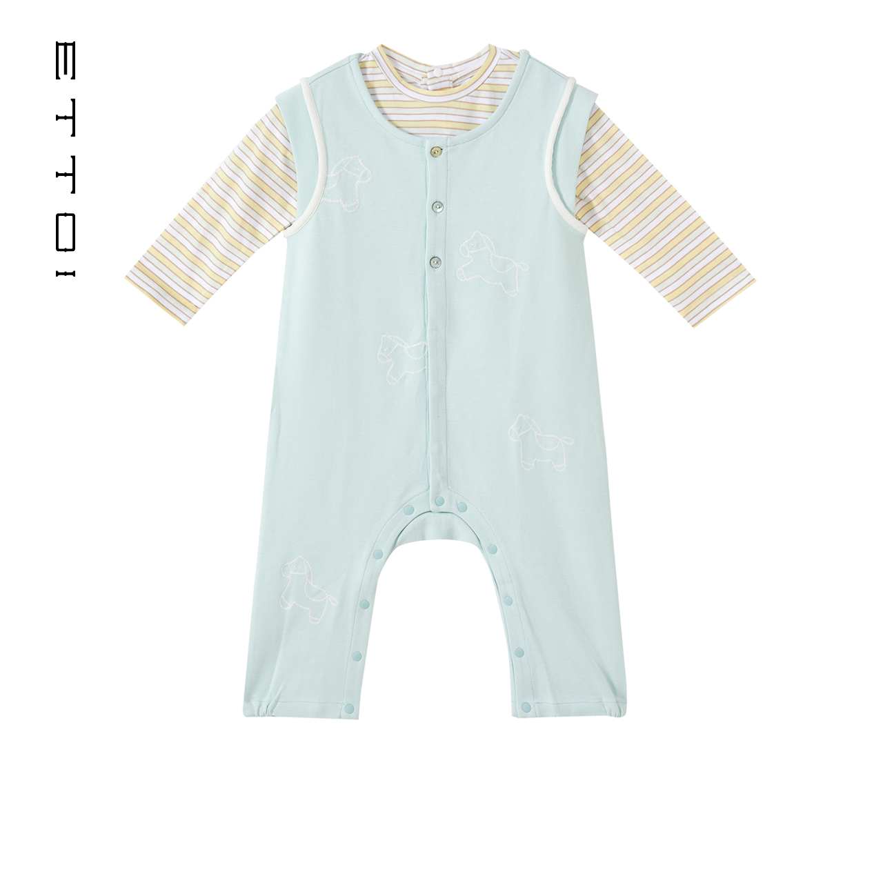 【朗姿集团】ETTOI爱多娃婴儿连体长袖哈衣爬服男童爱多娃休闲男