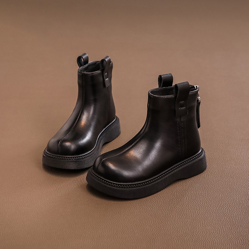 真皮女童儿童马丁短靴