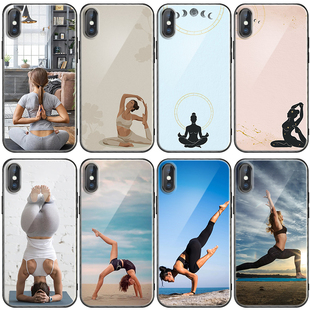 ‌行者瑜伽 普拉提手机壳适用苹果14阿斯汤加‌15pro玻璃套opporeno12小米13华为pura70vivos19荣耀200