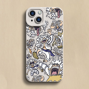 苹果15动漫手机壳新款iphone14的13镜头全包12太阳神路飞pro男promax女11防摔x/xr苹果15潮7/8plus软壳pm个性