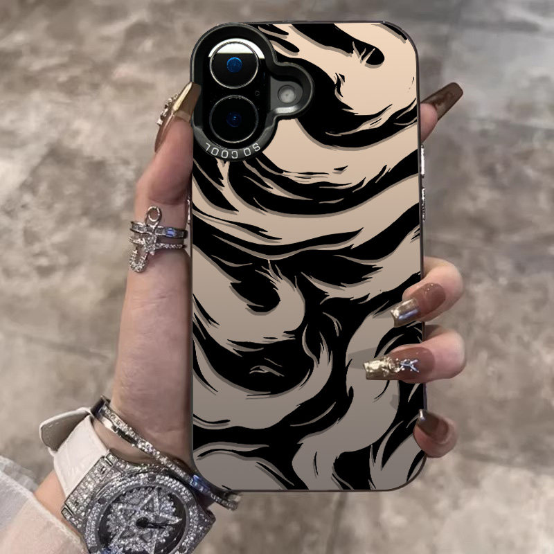 九尾花纹适用苹果16pro手机壳iphone15plus新款14磨砂13mini动漫12promax高级8plus镭射7男款xr防摔x硅胶外壳