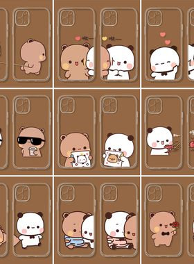 新款硅胶透明软壳一二布布情侣手机壳定制任意机型适用苹果15/14/13/112promax华为荣耀小米vivoiqooOPPO一加