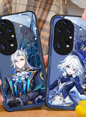 原神适用华为p70手机壳动漫60联名30por仆人p50pro芙宁娜荣耀x50胡桃nova12雷电将军pura70二次元mate60p周边