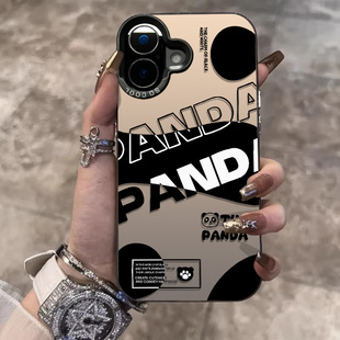 PAND熊猫适用苹果16pro手机壳iphone15plus新款14全包13mini防摔12promax小众8plus可爱7女生xr潮牌x个性外壳