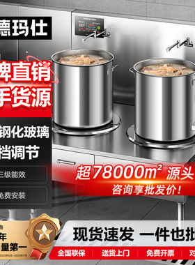 德玛仕高背汤炉商用电磁炉12kw大功率酒店厨房猛火不锈钢煲汤哇噢