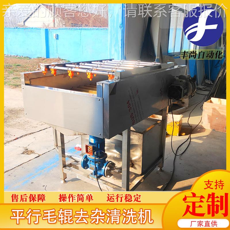 厂家清供应压平CWT行式毛辊清洗机 高喷淋蔬果洗机地瓜 清洗机设